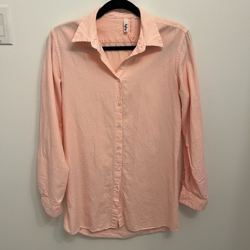 Anthropologie Pink Button Down Shirt
